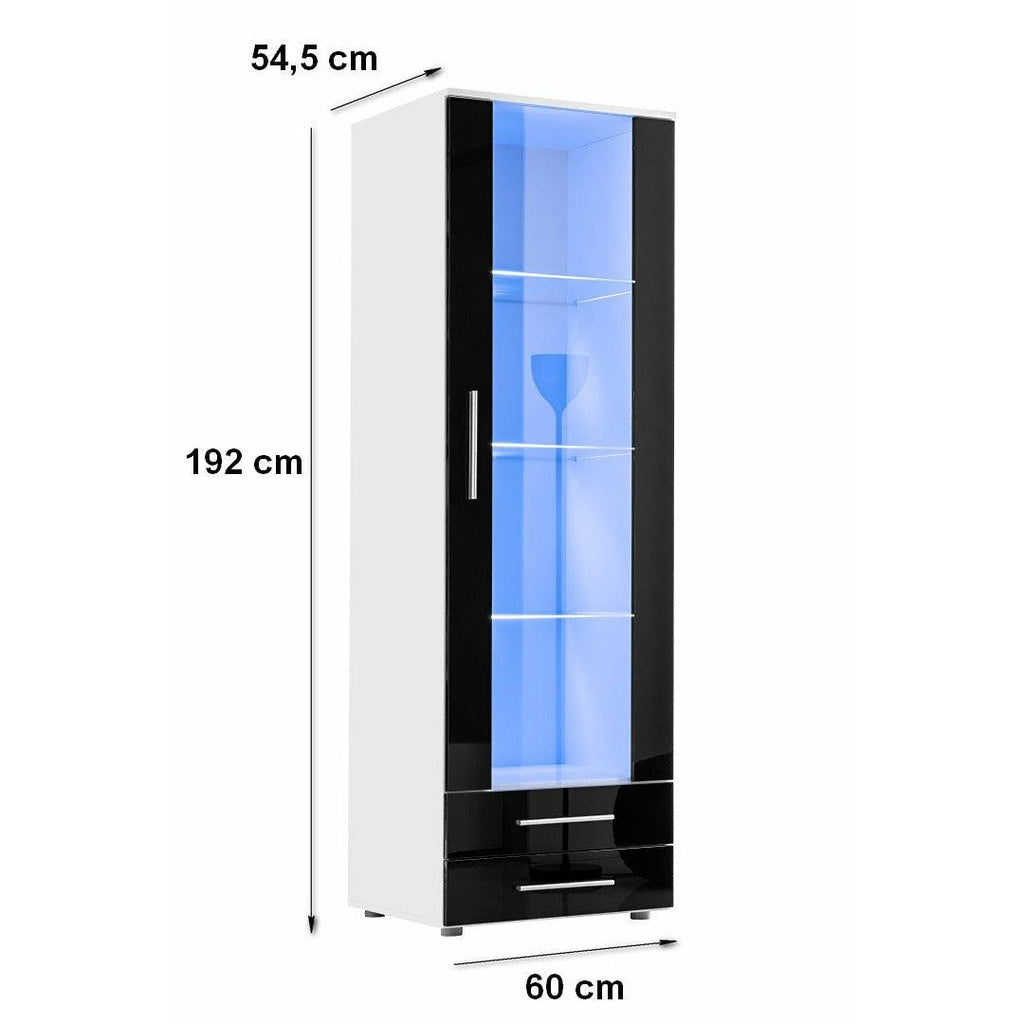 Vitrine Grau Vitrinenschrank Standregal