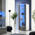 Vitrine Grau Vitrinenschrank Standregal