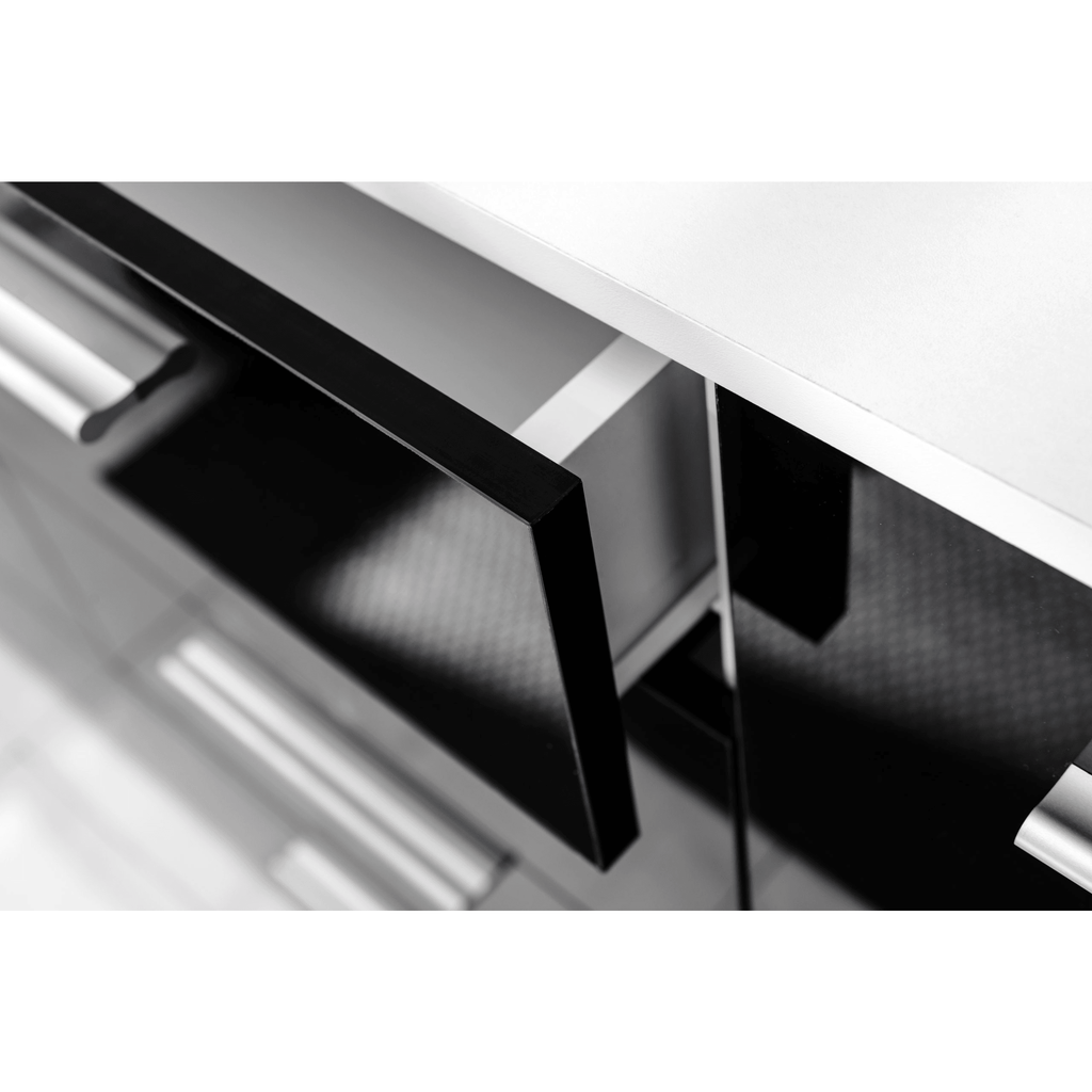 Kommode Weiß mit 4 Schubladen Sideboard